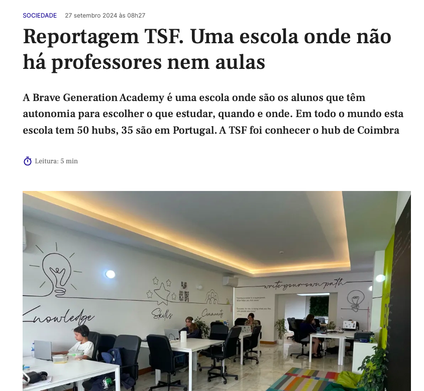 BGA Coimbra na Radio TSF Media em Movimento